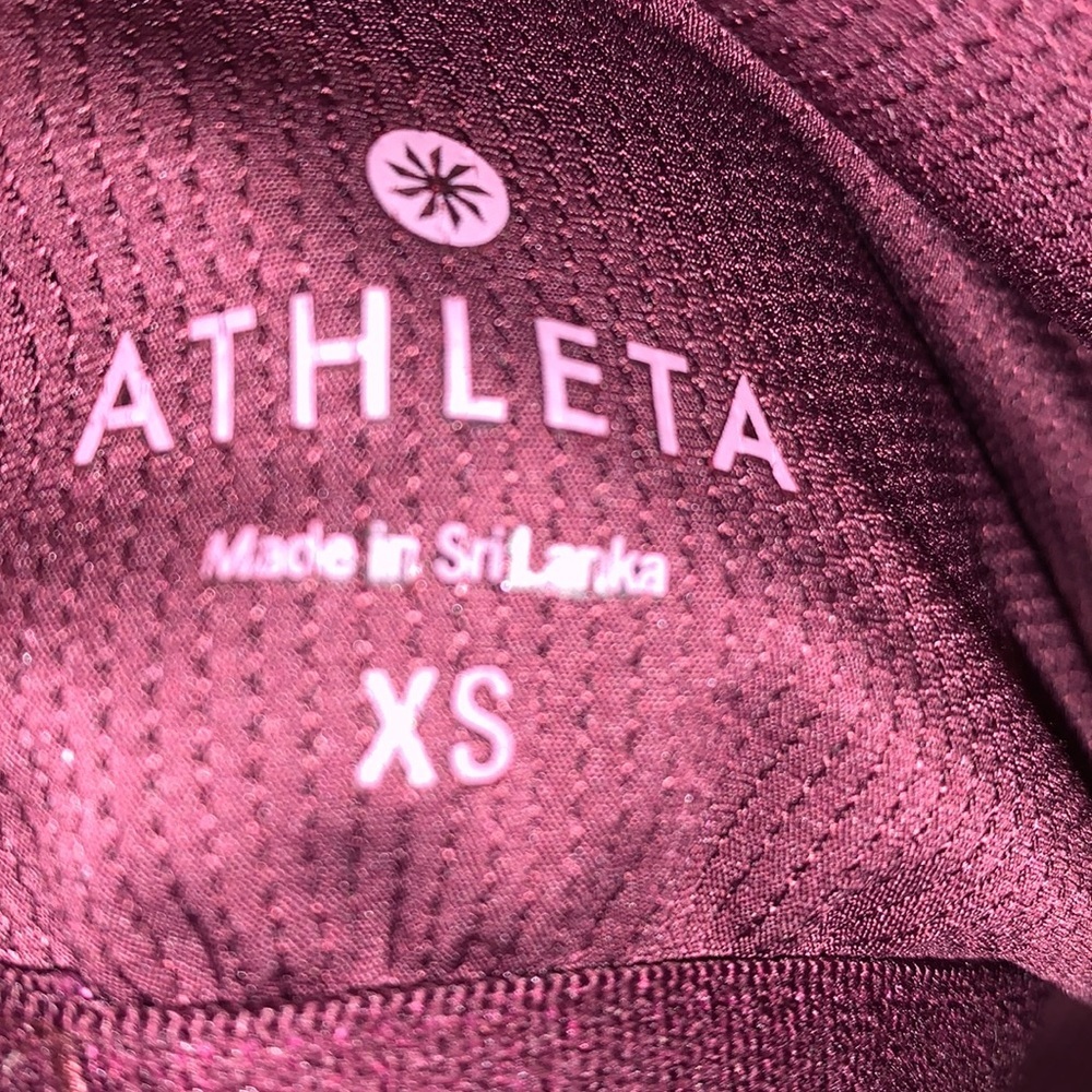 Athleta Stunner T-Back Burgundy Tank w/Mesh Size XS - Picture 7 of 9